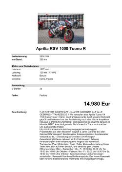 Detailansicht Aprilia RSV 1000 Tuono R