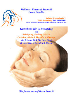 Gutschein halber Beautytag - Busenberg - Wellness