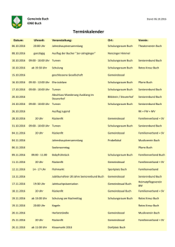 Terminkalender - Gemeinde Buch