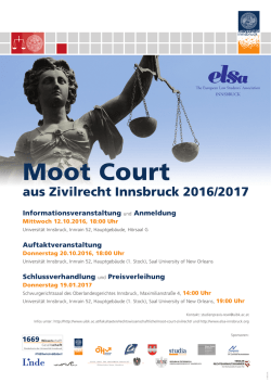 GUTZUMDRUCK Plakat A2 ReWi Moot Court 2016