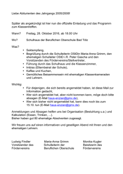 Schüler - Berufliche Oberschule Bad Tölz