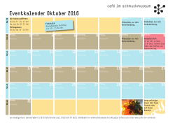 Eventkalender Oktober 2016