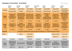 Herbstplan 3 (10.10.2016 - 16.10.2016)