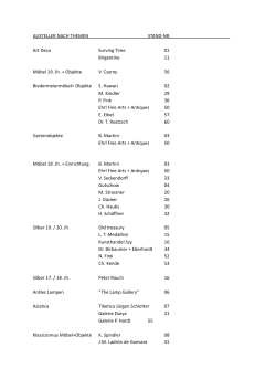 AUSTELLER NACH THEMEN STAND-NR. Art Deco Surving Time