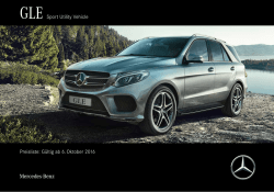GLE Sport Utility Vehicle Preisliste: G&uuml;ltig ab 6 - Mercedes-Benz