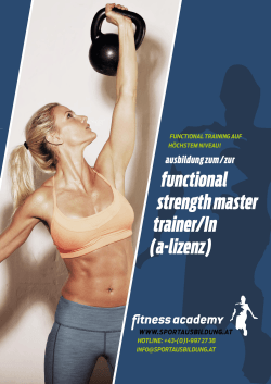 Ausbildungsinhalt - Functional Fitness Trainer Ausbildungen.