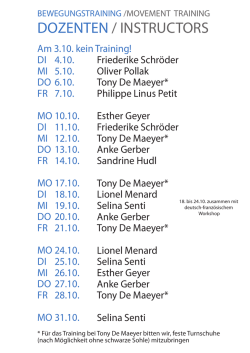 dozenten / instructors