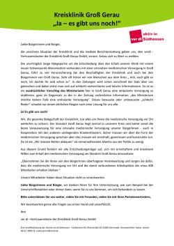 Info von Verdi zur Kreisklinik