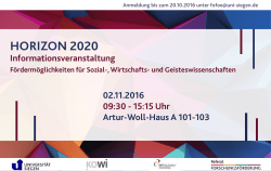horizon 2020 - Universität Siegen