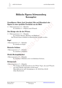 Figurenatelier allgemeines Kursprogramm ab - atelier-bea