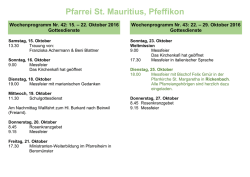 Wochenprogramm Nr. 43