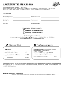 Gruppenformular f&uuml;r den DLRG