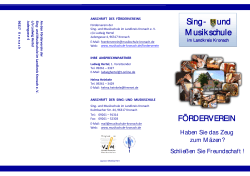 Folder Förderverein - musikschule kronach