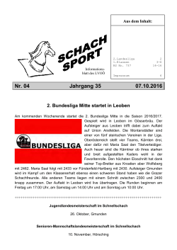 SchachSport Nr. 4-35 - Schach Landesverband Oberösterreich
