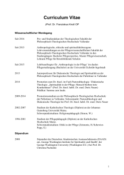 Vita - Philosophisch-Theologische Hochschule Vallendar
