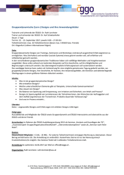 Gruppendynamische (Lern-) Designs und ihre