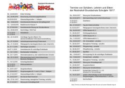 Termine von Schülern, Lehrern und Eltern der Reichshof