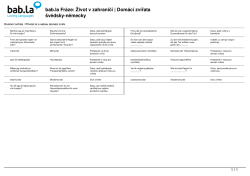 Fráze: Život v zahraničí | Domácí zvířata (švédsky-německy)
