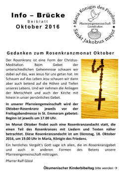 Info &ndash; Br&uuml;cke - Pfarreiengemeinschaft Gersthofen