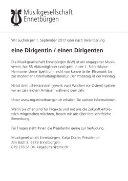 eine Dirigentin / einen Dirigenten