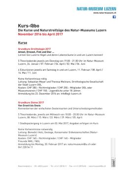Infos - Naturmuseum Luzern