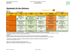 Speiseplan für den Zeitraum: