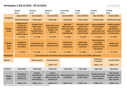 Herbstplan 2 (03.10.2016 - 09.10.2016)