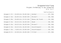 Gruppeneinteilung - HS-OWL