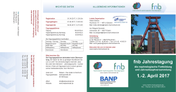 Flyer und Programm - Fachverband Nephrologischer Berufsgruppen