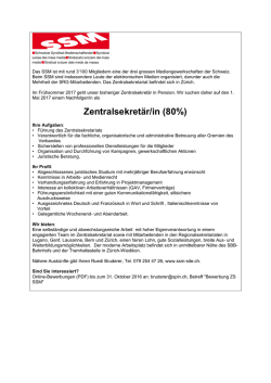 Inserat Zentralsekret&auml;r_dt
