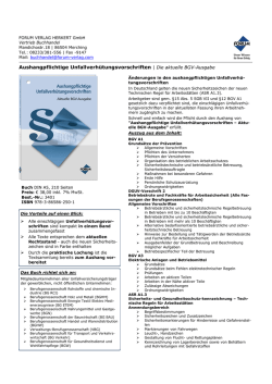 3401 Aushangpflichtige UVV