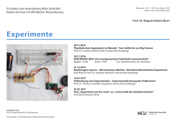 Experimente - HafenCity Universität Hamburg
