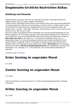 Eingabeseite kirchliche Nachrichten B&uuml;lkau - Ev.