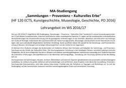 2016-17_WS_Lehrangebot_Sammlung Provenienz Kulturelles Erbe