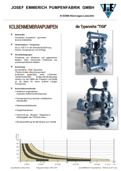 Baureihe TKM - Emmerich Pumpenfabrik