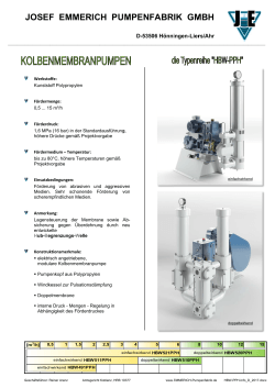 Baureihe HBW - Emmerich Pumpenfabrik