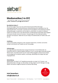 Mediamatiker/-in EFZ