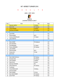 int. herbst-turnier 2016 - OBERÖSTERREICHISCHER
