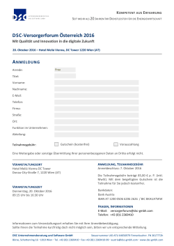 Anmeldung - DSC GmbH