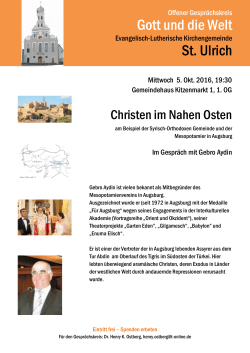 Gott und die Welt St. Ulrich - Evangelisch St.Ulrich Augsburg