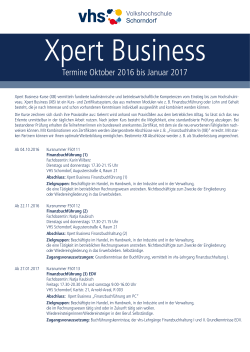 Xpert Business Präsenzlehrgänge