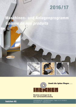 INEICHEN Gamme de nos produits 2016/17