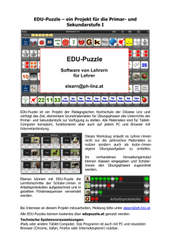 EDU-Puzzle &ndash; ein Projekt f&uuml;r die Primar