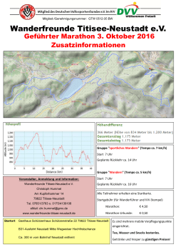 GTW 2016 Marathon - Wanderfreunde Titisee
