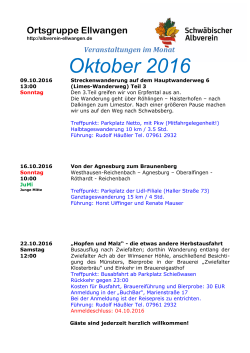 Oktober 2016 - Ellwanger Albverein