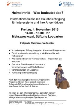 Heimeintritt &ndash; Was bedeutet das?