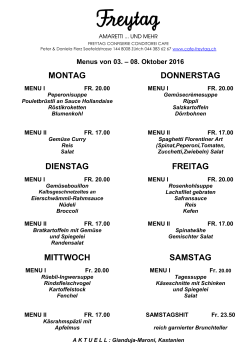 Menuplan - Freytag