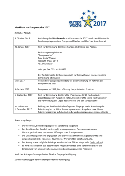 Merkblatt zur Europawoche 2017