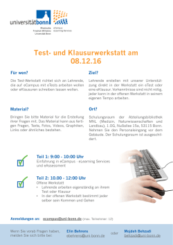 Test- und Klausurwerkstatt am 08.12.16