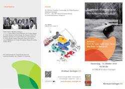 Programmflyer. - Klinikum Esslingen